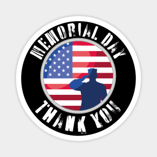 Thank You Memorial Day military flag USA patriotic Magnet